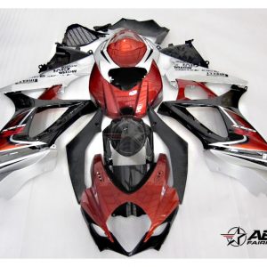Deep Red, Silver and Black – 2007 to 2008 GSXR 1000