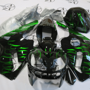 Black with Green Flames 2000 to 2006 ZX-12R