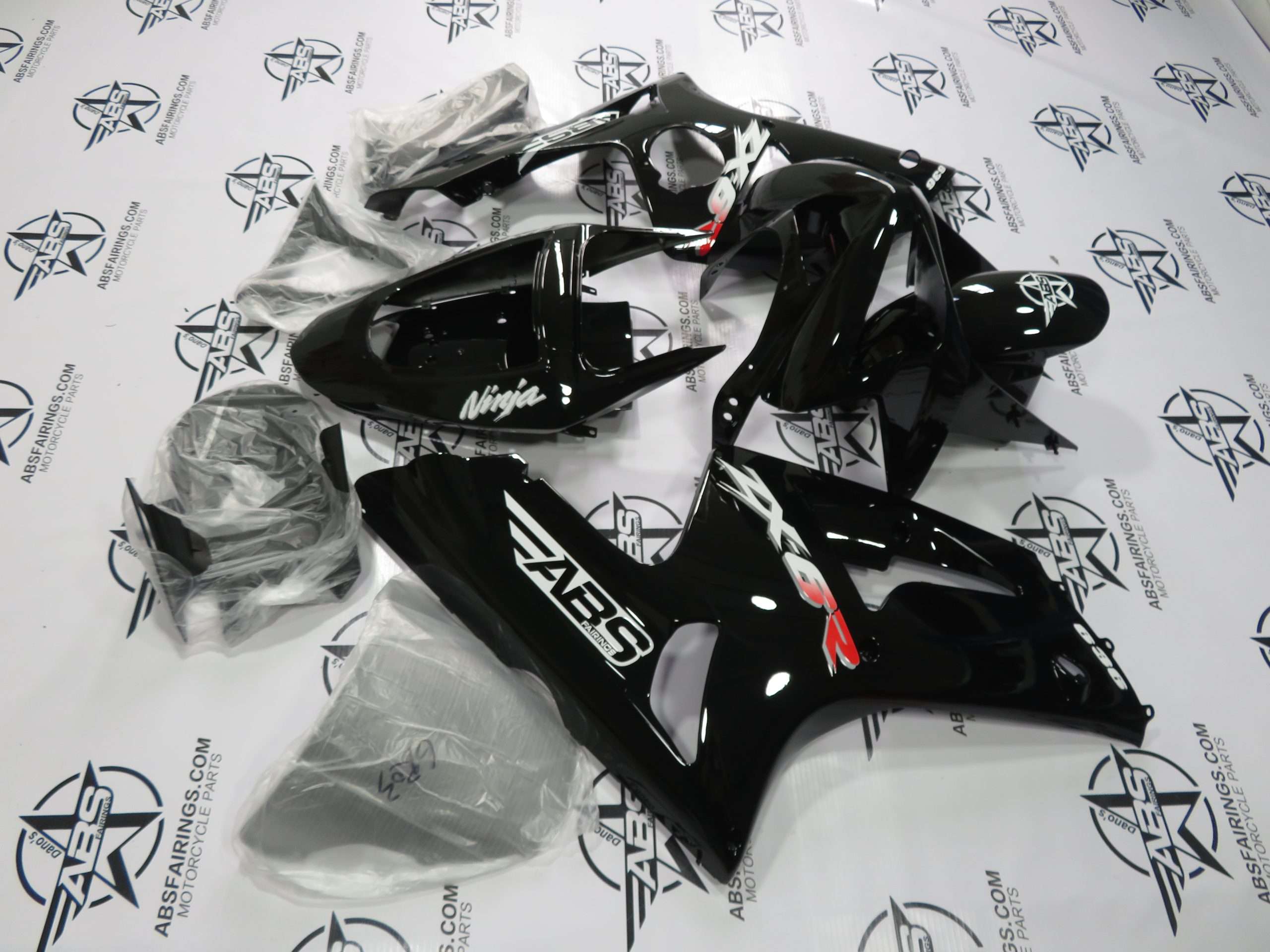 OEM Style Black 2003 to 2004 ZX6R ABS Fairings