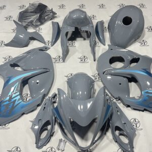 All Concrete Grey with Pearl Ice Blue Accents - 2008 to 2020 Hayabusa GSXR1300