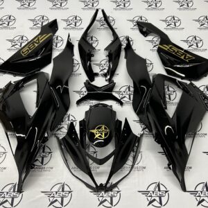 Black motorcycle fairings set from ABS Fairings