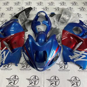 Motorcycle fairings set blue and red design