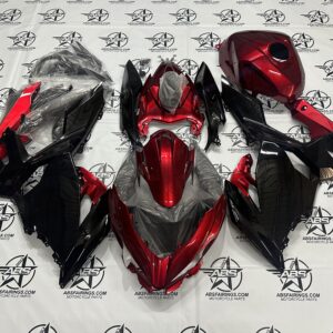 gloss black and pearl red with decals 2018 to 2023 ninja 400 (copy)